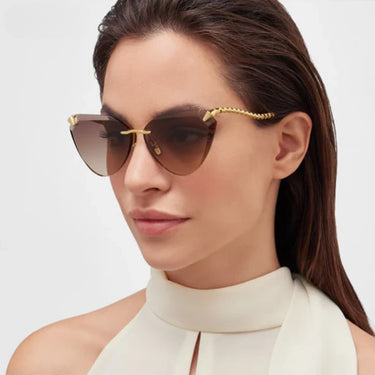 Vintage Rimless Cat Eye Sunglass